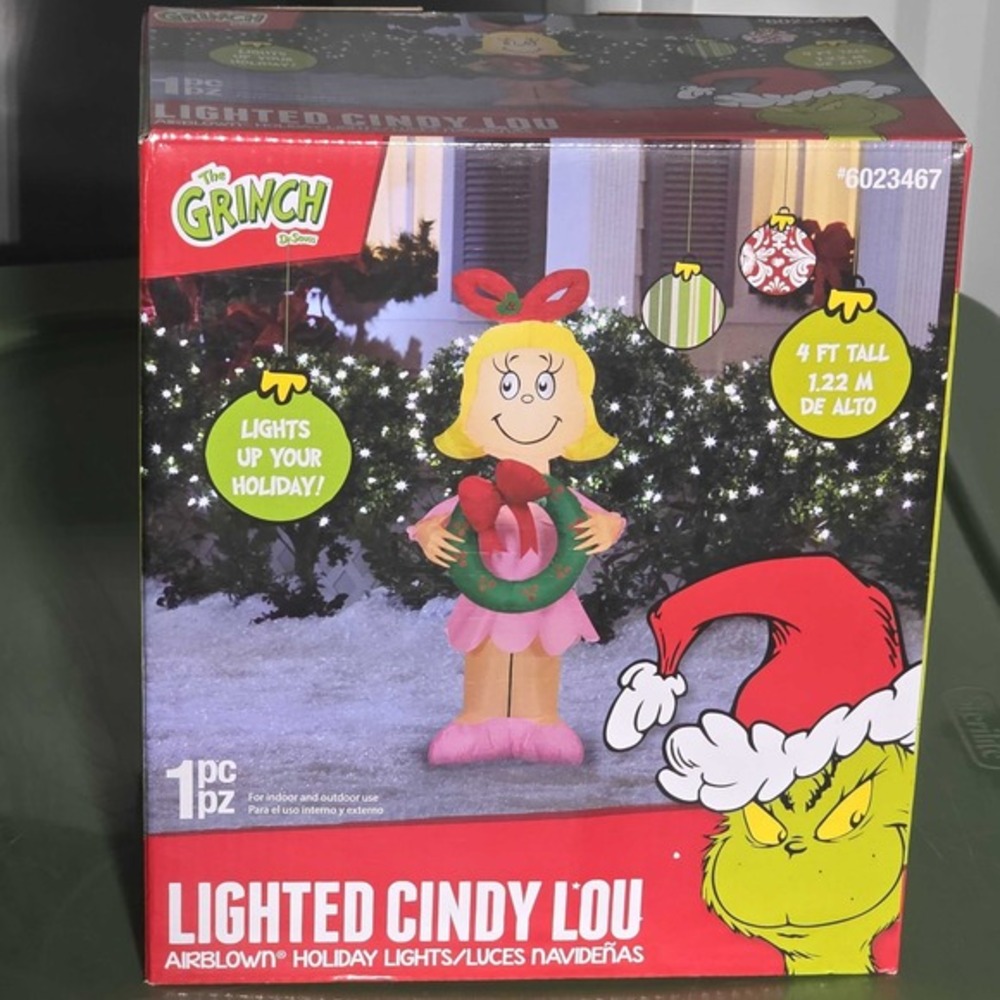 Dr Seuss‎ Grinch Lighted Cindy Lou Who 4 Ft Christmas Airblown Inflatable XMAS